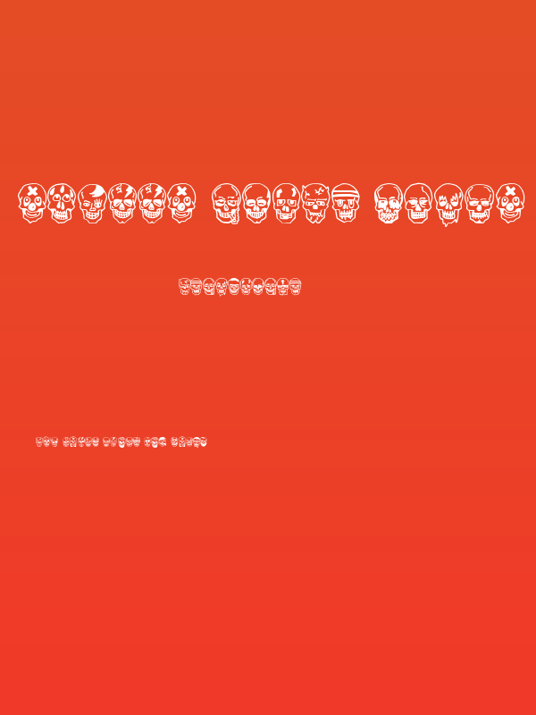 Skulls Party Icons Poster