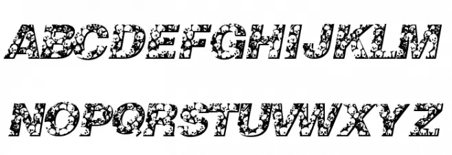 Skullvetica Schriftart Groß