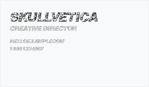 Skullvetica Business Card