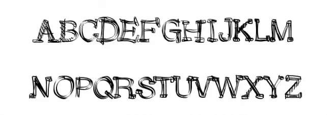 SkunkMonkeyRough Font Litere mari