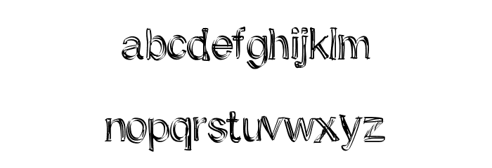 SkunkMonkeyRough Font LOWERCASE