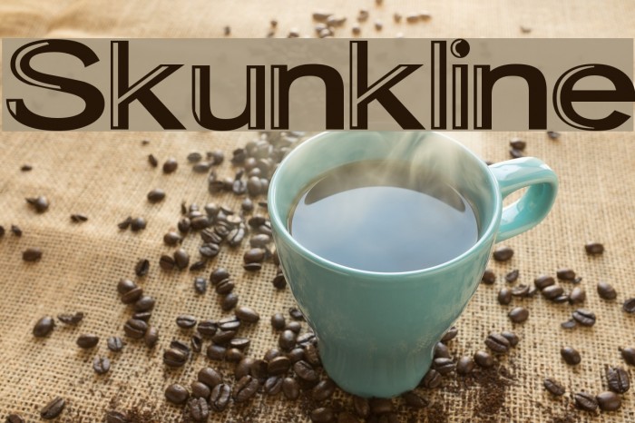 Skunkline Font examples
