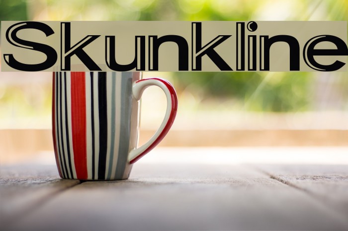 Skunkline Font examples