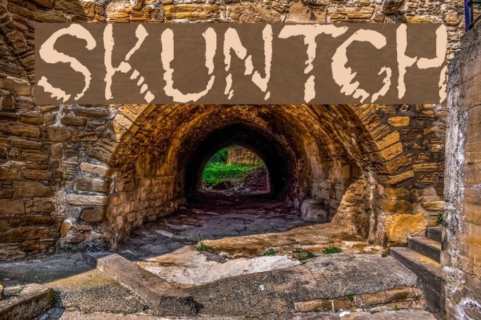 Skuntch Font examples