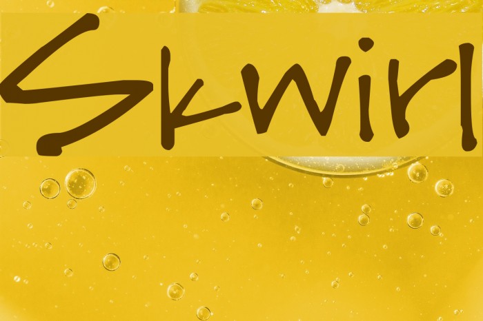 Skwirl Font examples
