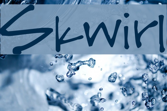 Skwirl Font examples