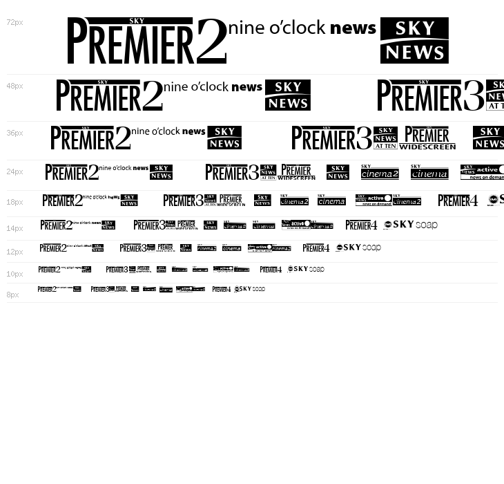 Sky 1998 Channel Logos Waterfall