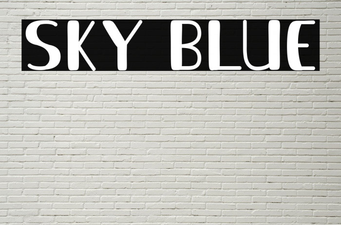 Sky Blue Font examples