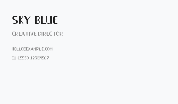 Sky Blue Business Card