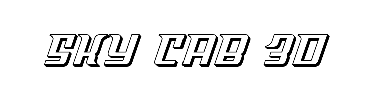 Sky Cab 3D  Frei Schriftart Herunterladen