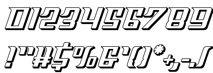 Sky Cab 3D Font OTHER CHARS