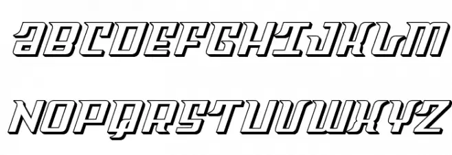 Sky Cab 3D Schriftart Groß