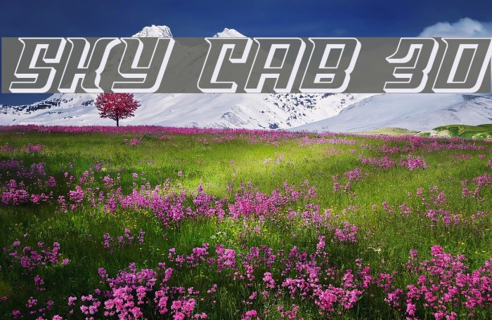 Sky Cab 3D Font examples