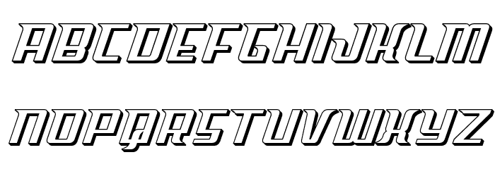Sky Cab 3D Font LOWERCASE