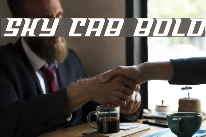 Sky Cab Bold Font examples