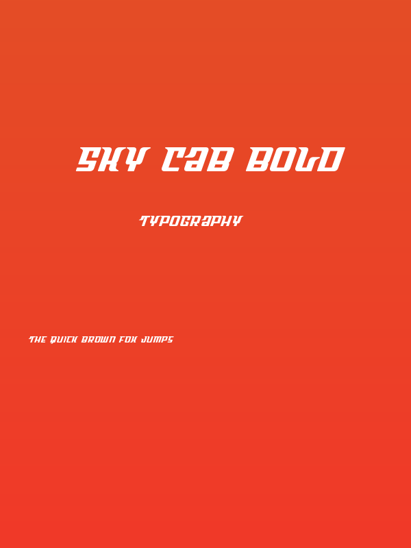 Sky Cab Bold Poster