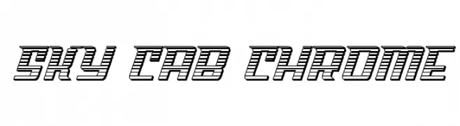 Sky Cab Chrome  Frei Schriftart Herunterladen