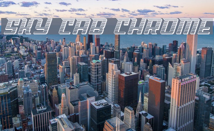 Sky Cab Chrome Font examples