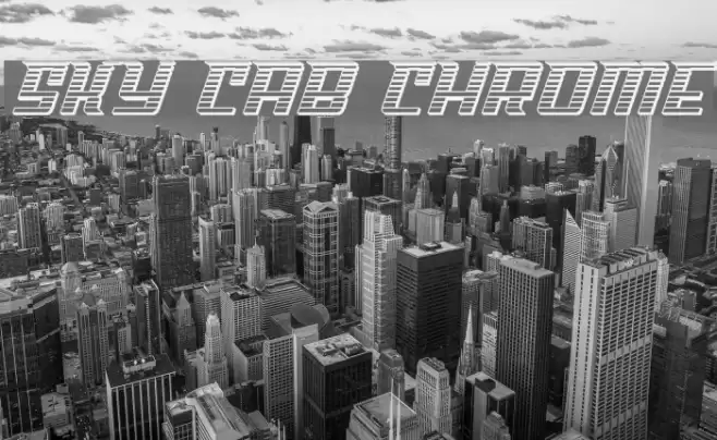 Sky Cab Chrome Font examples