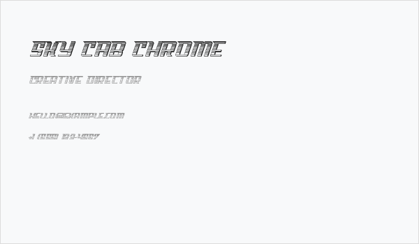 Sky Cab Chrome Business Card