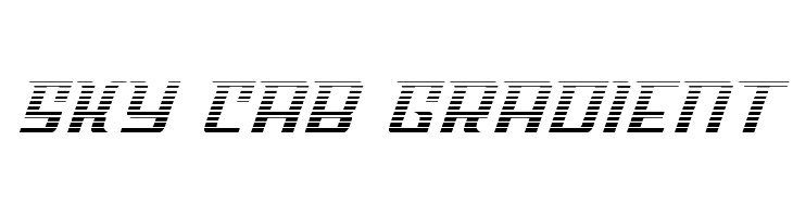 Sky Cab Gradient Font