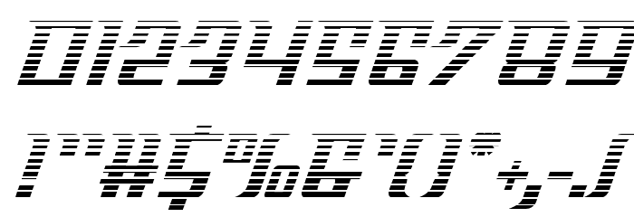 Sky Cab Gradient Font OTHER CHARS