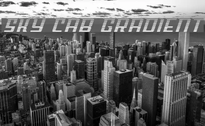 Sky Cab Gradient Шрифта examples