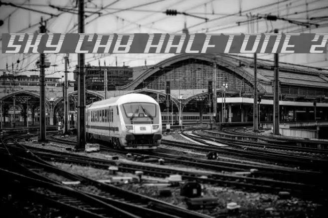 Sky Cab Halftone 2 Font examples