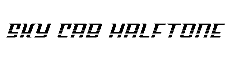 Sky Cab Halftone  Frei Schriftart Herunterladen