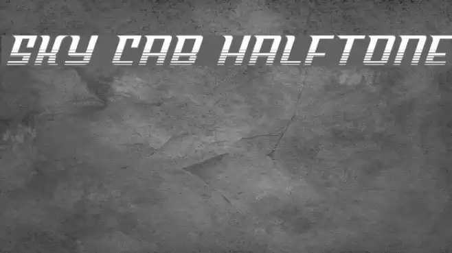 Sky Cab Halftone Font examples