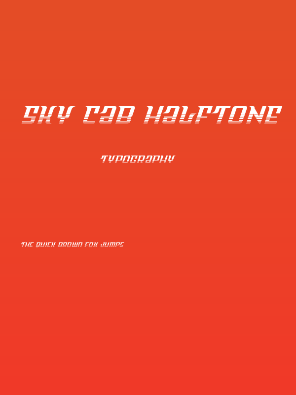 Sky Cab Halftone Poster