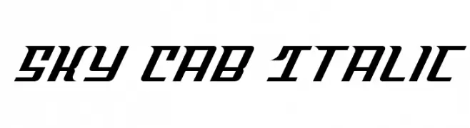 Sky Cab Italic  Frei Schriftart Herunterladen