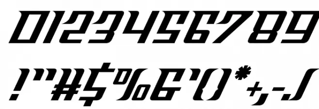 Sky Cab Italic Font OTHER CHARS