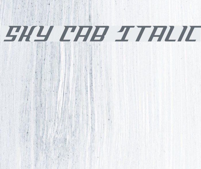 Sky Cab Italic Example 3