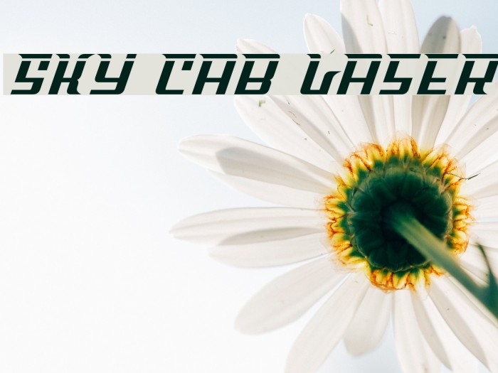 Sky Cab Laser Font examples