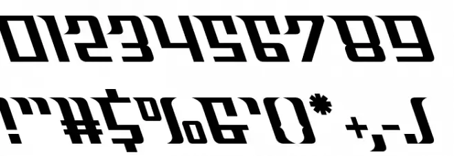 Sky Cab Leftalic フォント その他の文字
