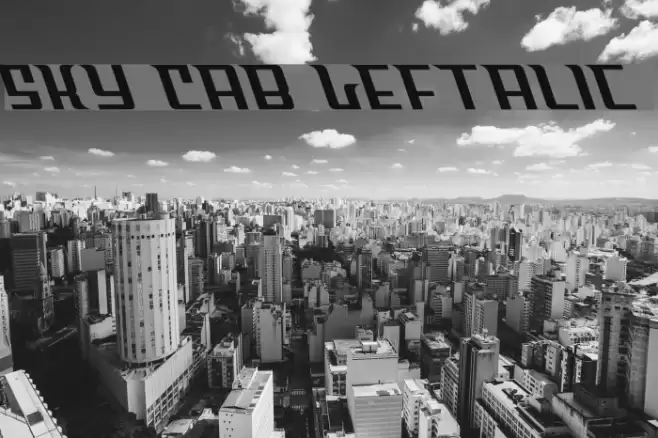 Sky Cab Leftalic フォント examples
