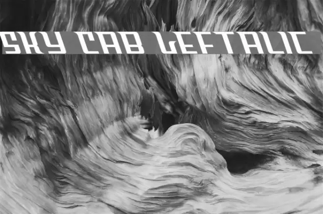 Sky Cab Leftalic フォント examples