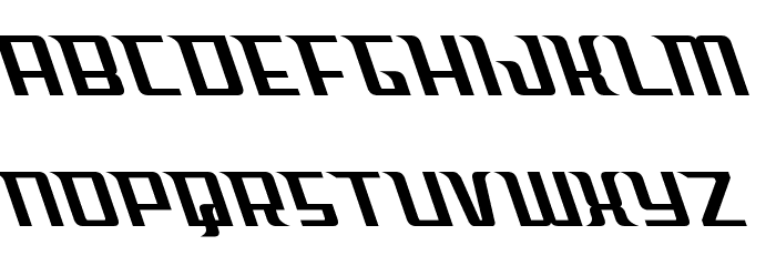 Sky Cab Leftalic Font LOWERCASE