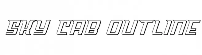 Sky Cab Outline  Frei Schriftart Herunterladen