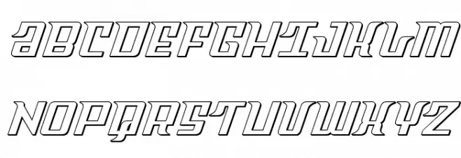 Sky Cab Outline Schriftart Groß