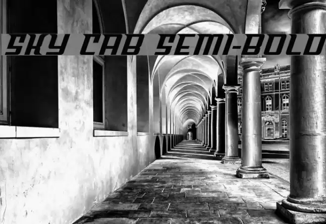 Sky Cab Semi-Bold Font examples