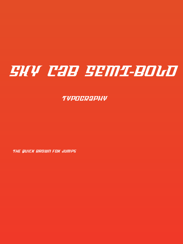 Sky Cab Semi-Bold Poster