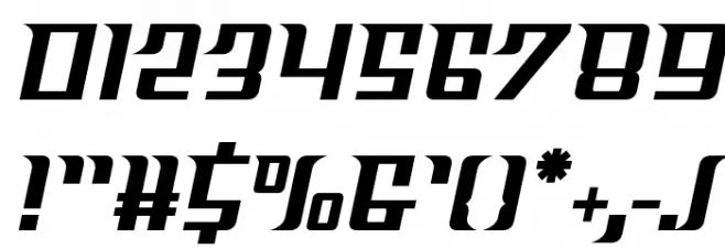 Sky Cab Semi-Straight Font OTHER CHARS