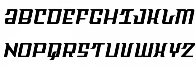 Sky Cab Semi-Straight 字体 大写