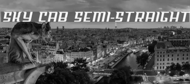 Sky Cab Semi-Straight Font examples