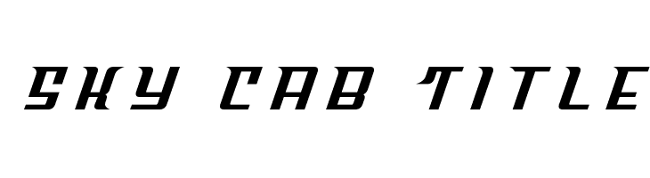 Sky Cab Title  Скачать бесплатные шрифты