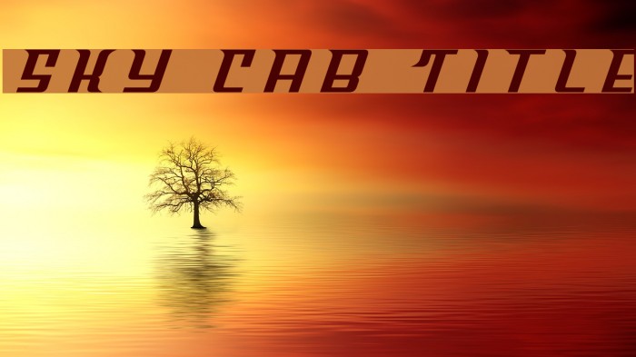 Sky Cab Title Font examples