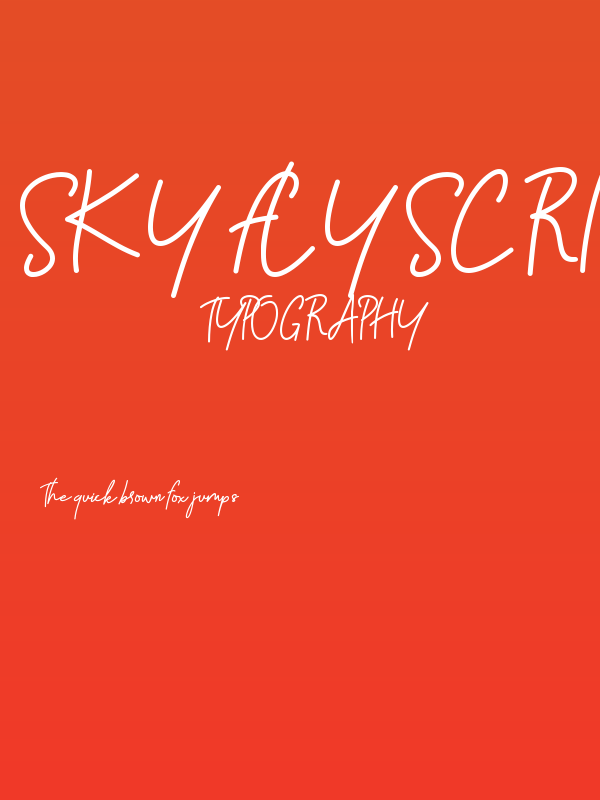Sky Fly Script - Personal Use Poster