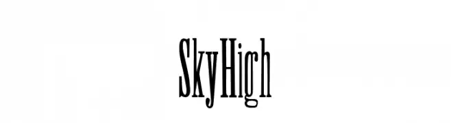 Sky High  Frei Schriftart Herunterladen